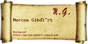 Mercse Gibárt névjegykártya